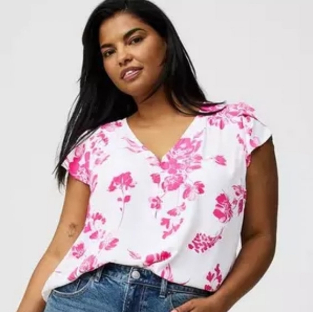 TORRID Harper Georgette Hook & Eye Blouse
